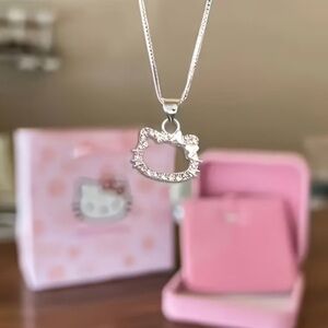 Silver Hello Kitty Pendant Necklace